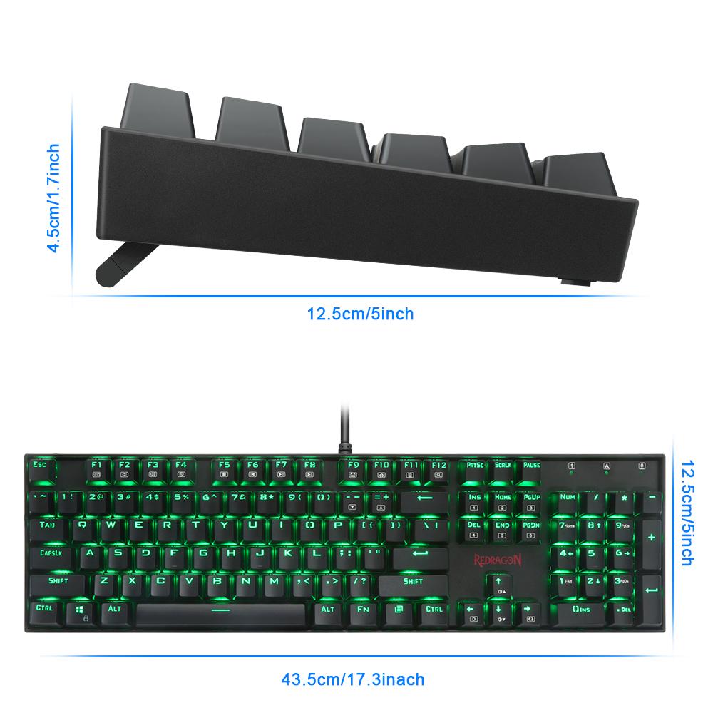 Redragon USB mechanical gaming keyboard ergonomic RGB LED backlit keys Full key anti-ghosting 104 wired Computer gamer K551RGB