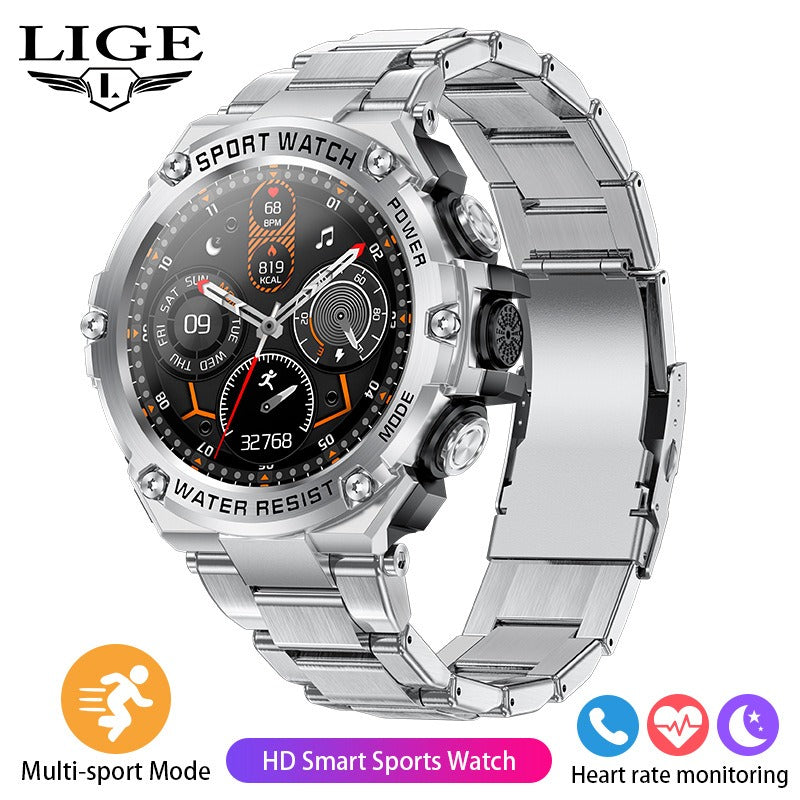 LIGE Outdoor Sport Smart Watch Men 800mAh Long Life Battery With Blood Pressure And Long Battery With Magnetic Charging